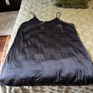 Black Satin Slip Nightgown/Lingerie